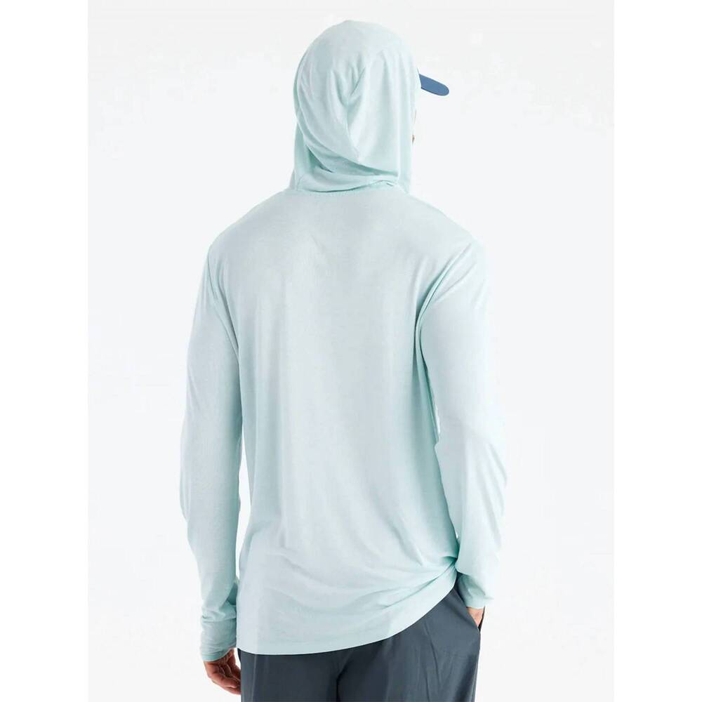 NEW FREE FLY lightweight bamboo hoodie in glacier - Picture 2 of 3